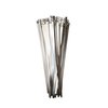 South Main Hardware 14-in  304 Stainless Steel 350-lb, Silver, 100 Metal Cable Ties 222122